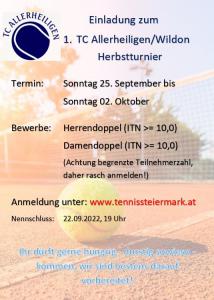 1. TC Allerheiligen/Wildon Herbstturnier